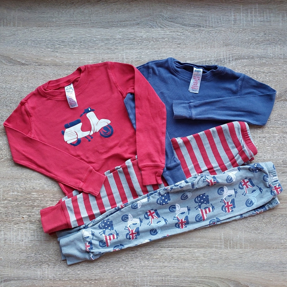 2011 Mini Boden twin pack UK scooter pajamas size 7